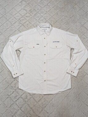 Poncho Shirt Mens S White The Iceman Lightweight Stretch Performance Button Up